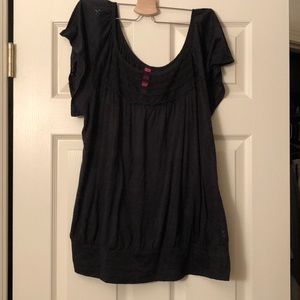 Black see through top